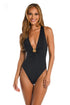 Sunshine 79 Solids Keyhole V-Plunge One Piece